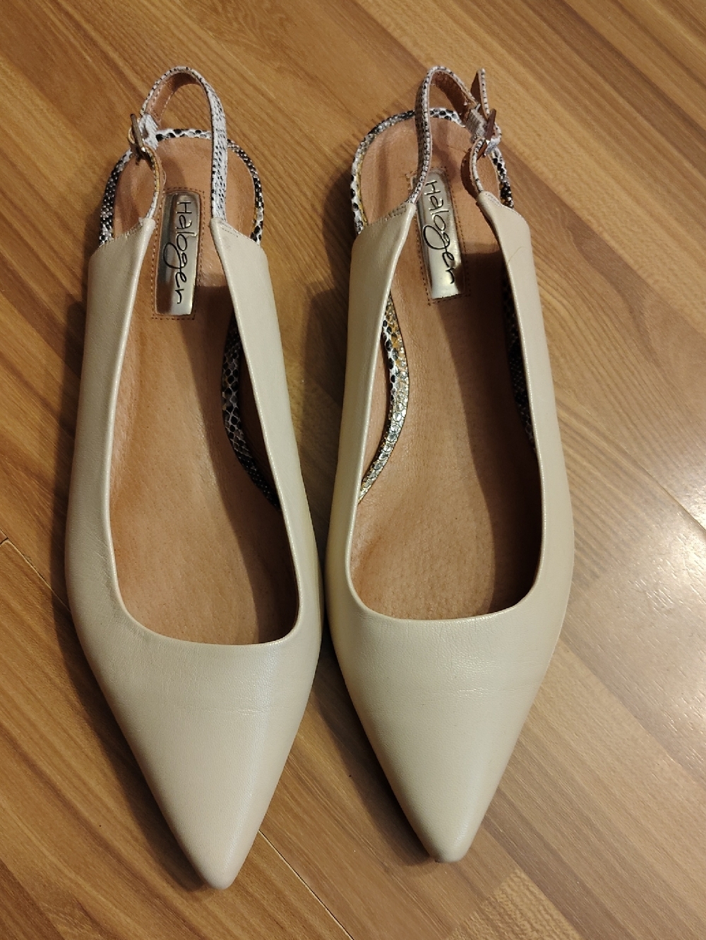 HALOGEN SLINGBACK SHOES BEIGE 8.5M